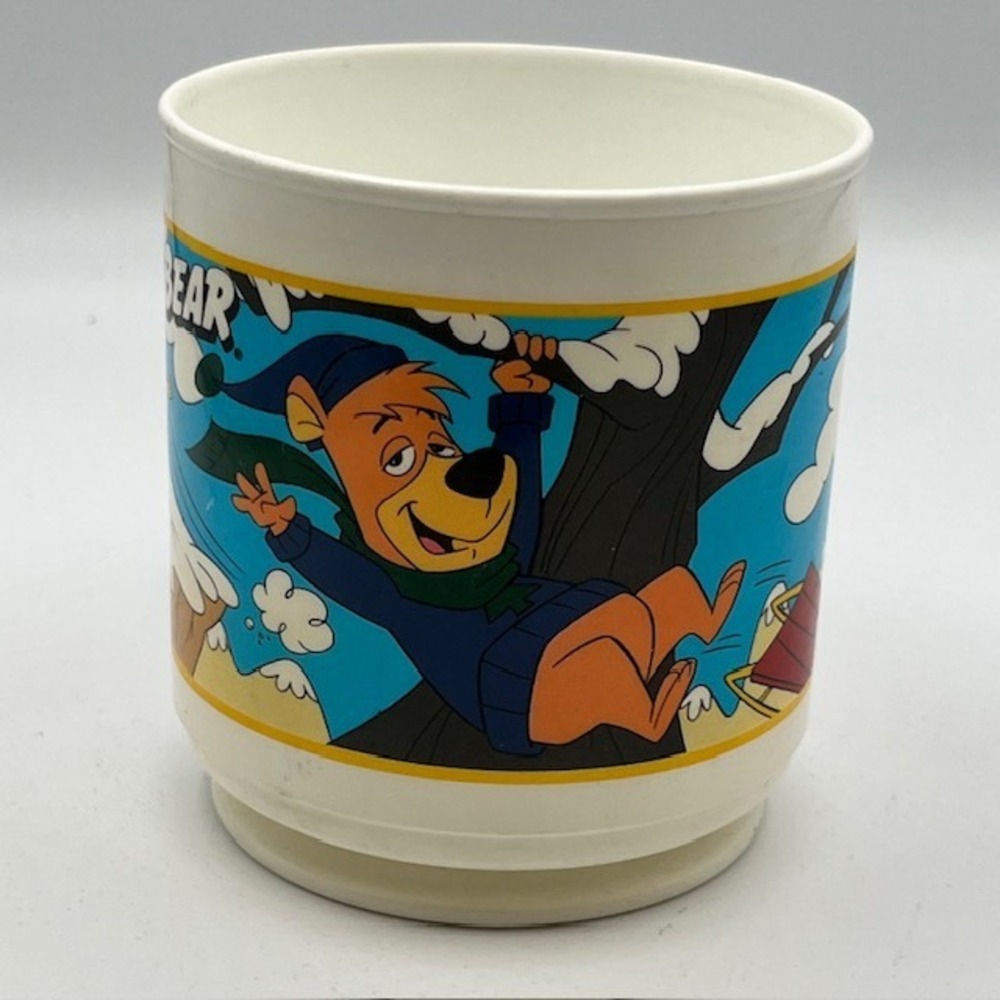Vintage 1993 Arbys Yogi Bear Plastic Mug Hanna-Barbera Collectible Cup - Picture 2 of 9